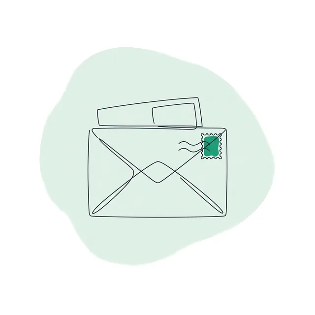 Enveloppe de lettre recommandée avec accusé de réception